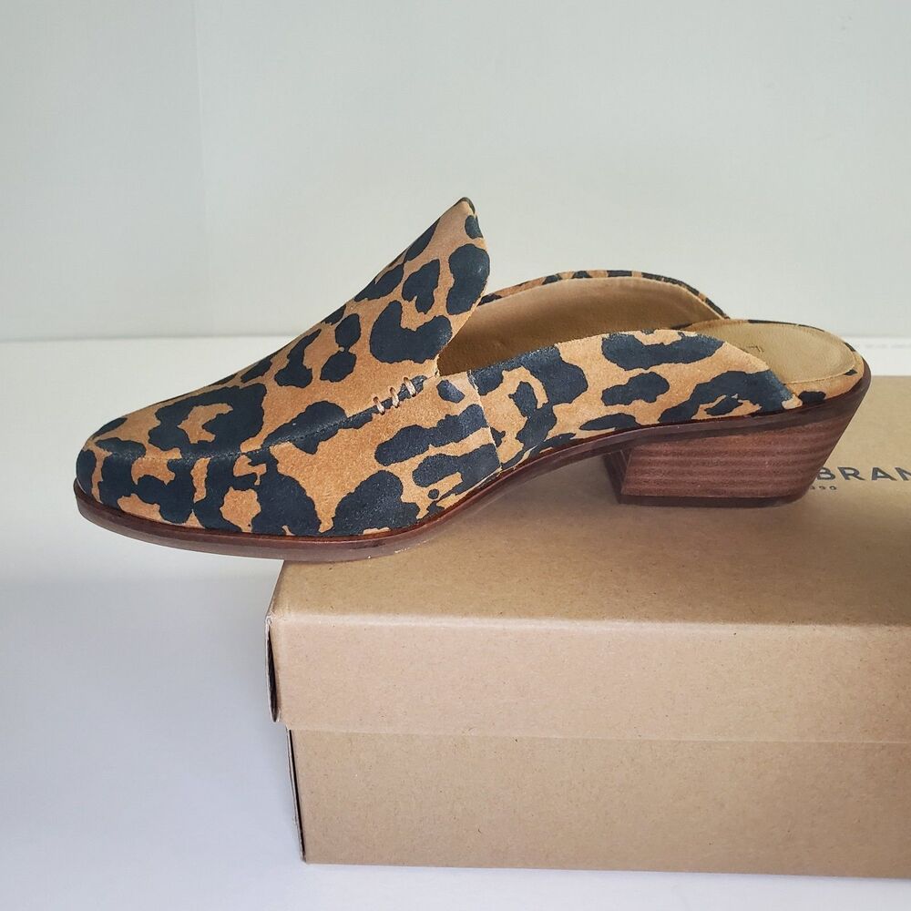 NEW Lucky Brand Women’s Mules 7 Leopard Print Margrete Block Heel Slip On Shoes - Picture 7 of 10